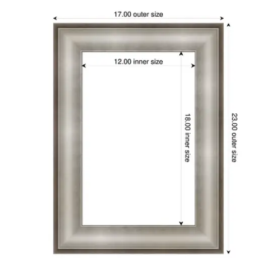 Amanti Art Imperial Silver Framed Dry Erase Magnetic Board image {4}