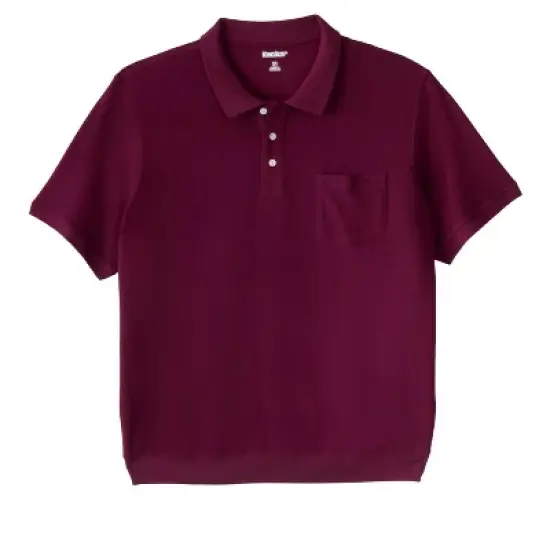 KingSize Men's Big & Tall Banded Bottom Pocket Shrink-Less&trade; Piqu&eacute; Polo Shirt image {12}