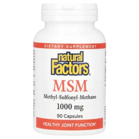 Natural Factors MSM, 1,000 mg, 90 Capsules image {3}