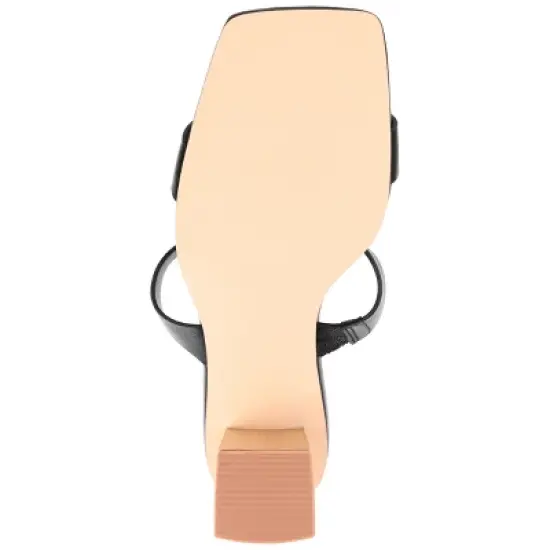 Journee Collection Womens Nolla Tru Comfort Foam Open Square Toe Block Heel Sandals image {4}