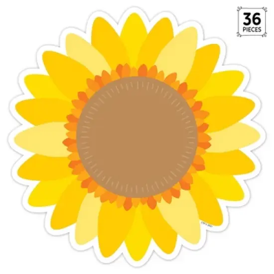 Creative Teaching Press&reg; Sunflower 6" Designer Cut-Outs, Pack of 36 image {1}