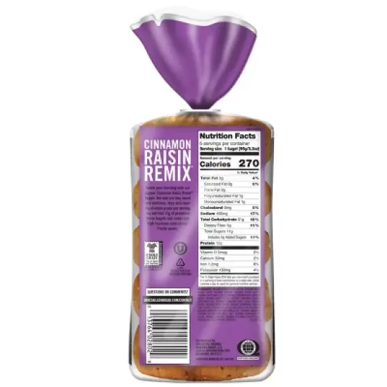 Dave's Killer Bread Organic Cinnamon Raisin Remix Bagels - 16.75oz image {4}