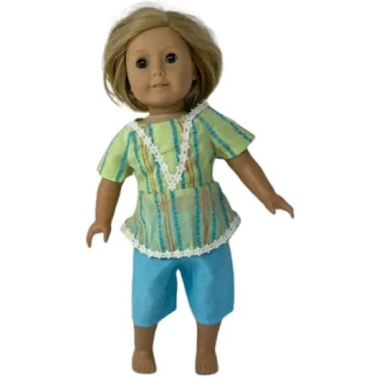 Doll Clothes Superstore Matching Shorts and Top Girl and Dolls Size 10 1/2 image {2}