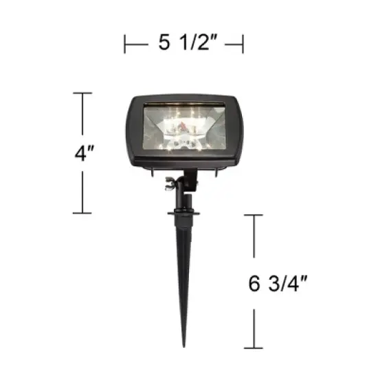 John Timberland Libra Black Low Voltage LED Landscape Flood Light image {3}