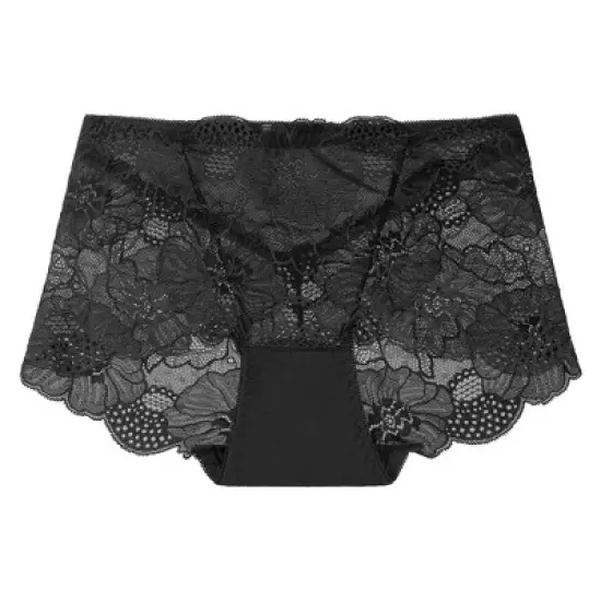 Agnes Orinda Womens Plus Lace Panties High Waisted Brief Underwear image {4}