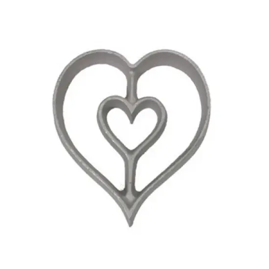 O'Creme Rosette-Iron Mold, Cast Aluminum, Heart Shape image {1}