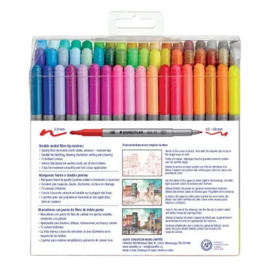 72ct Twin Tip Markers - Staedtler image {2}