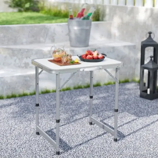 Outsunny Aluminum Lightweight Portable Folding Easy Clean Camping Table With Carrying Handle image {5}