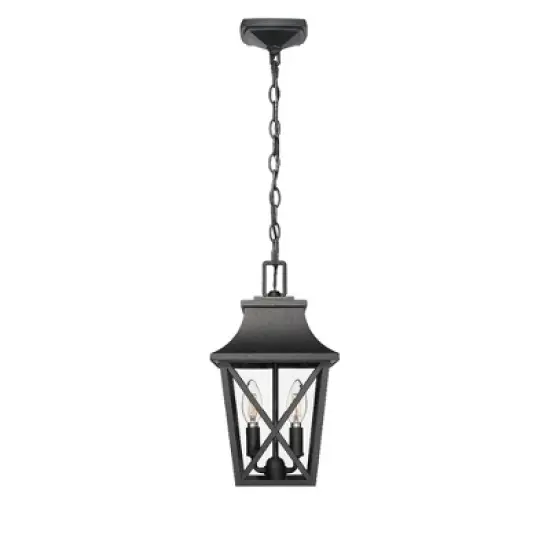 YUHAO Outdoor Gazebo and Porch Anti-Rust Waterproof Outdoor Ceiling Light Modern  Black(1 PACK) image {3}