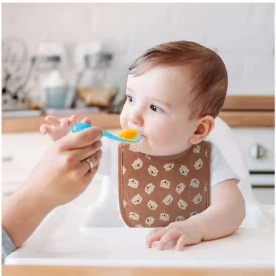 The Peanutshell Terry Baby Bib Set for Boys or Girls, 10-Pack, Feeding, Teething, Drooling, Soft Neutral image {5}