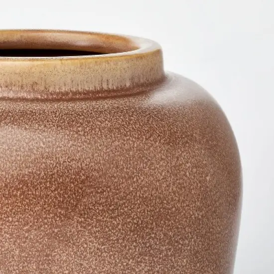 Modern Brown Ceramic Vase - Threshold&trade; designed with Studio McGee image {2}