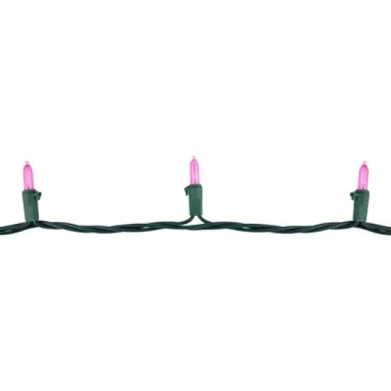Northlight 50ct LED Mini String Lights Pink - 16.25' Green Wire image {4}