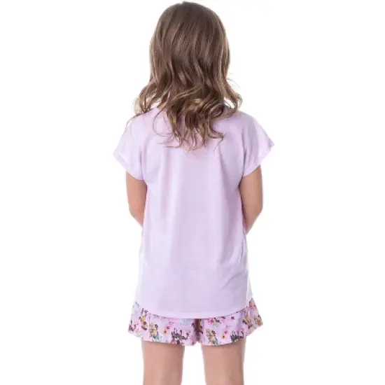 Girls' Spirit Untamed Movie Horse Lucky Sleep Pajama Set Shorts Crewneck Pink image {4}
