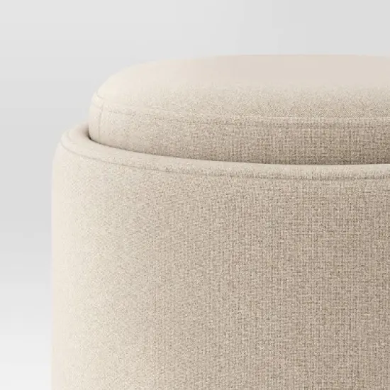 Round Upholstered Storage Ottoman - Room Essentials&trade; image {4}