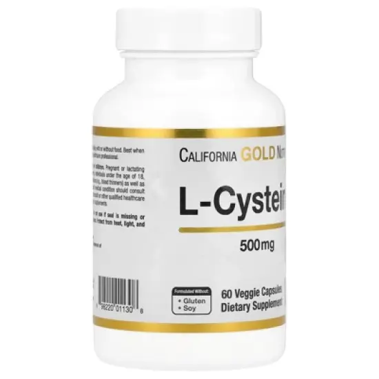 California Gold Nutrition L-Cysteine, AjiPure&reg;, 500 mg, 60 Veggie Capsules image {4}