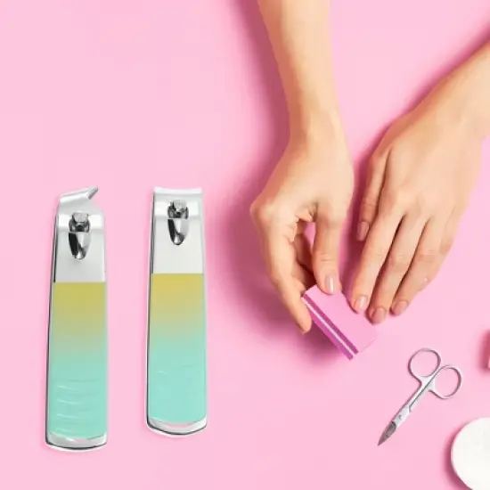 Unique Bargains Nail Clippers Nail Clipper Set for Nail Care Portable Stainless Steel Multi-color 1 Set image {5}