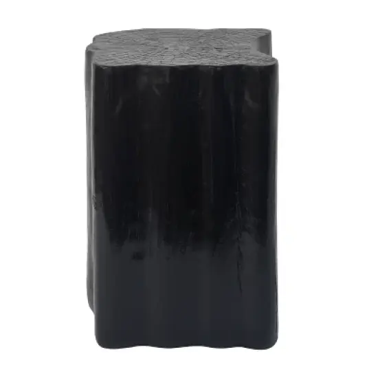 2-in-1 Irregular MGO End Table, Split Design, Small Space Friendly,Indoor Outdoor Use,Black Color image {9}