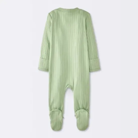 Baby 2pk Cozy Wide Ribbed Mushrooms Sleep N' Play - Cloud Island&trade; Green image {1}