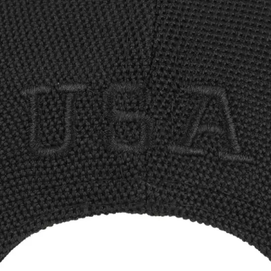 USA American Flag Patch 6-Panel Green Camo Pre-Curved Snapback Hat image {6}
