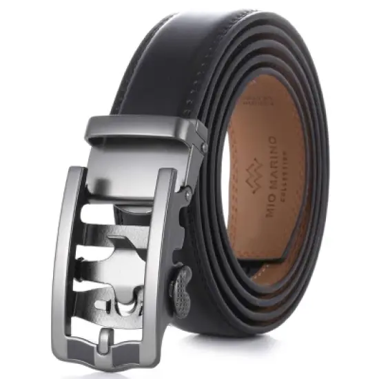 Mio Marino | Men's Horseshoe Leather Ratchet Belt image {1}