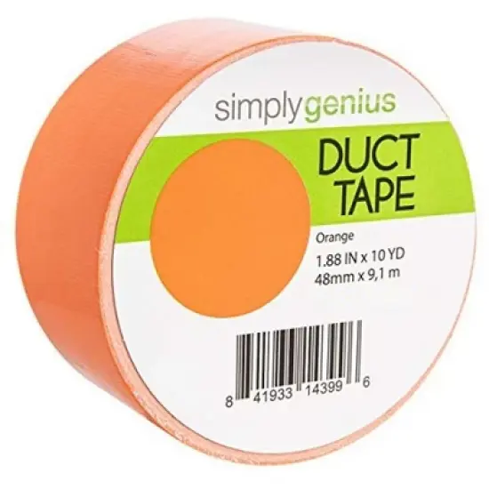 Simply Genius Art & Craft Duct Tape Heavy Duty - Craft Supplies for Adults, 1.8 in x 10 yards (Orange, Single roll) image {4}