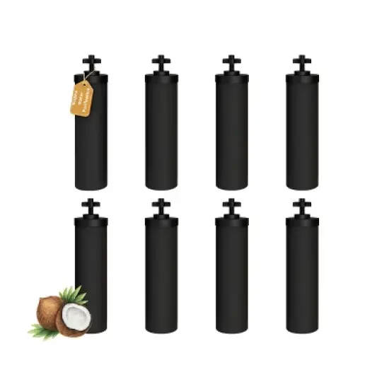 Nispira Premium Water Filter Black Element Cartridge Compatible with Berkey Countertop Water Purification System. Compared to Part BB9. 8 Filters image {6}