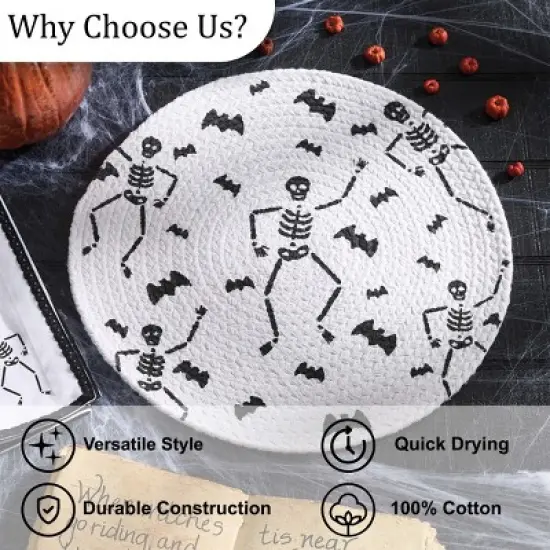 Split P Skeleton Round Placemat Set of 4 image {5}