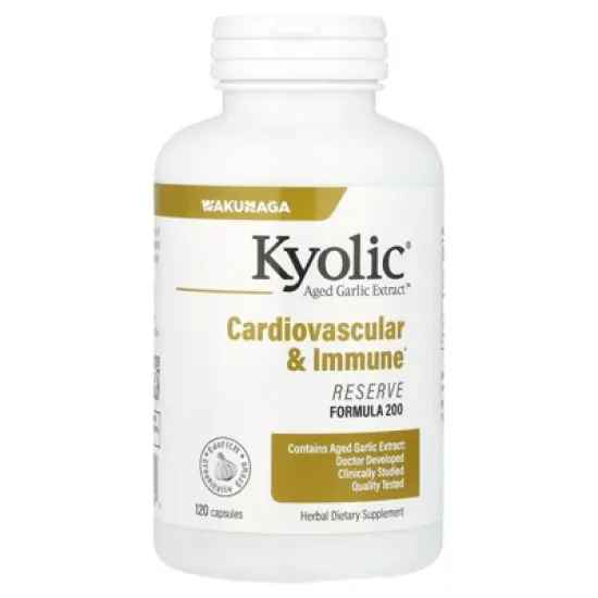 Kyolic Aged Garlic Extract&trade;, Cardiovascular & Immune, Reserve Formula 200, 120 Capsules (600 mg per Capsule) image {4}