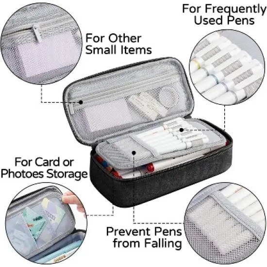 Pencil Case, Large Storage Organizer for Stationery, Back - to - School Essential,Big Pencil Pouch image {3}