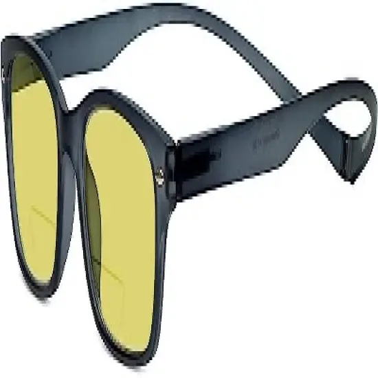 Magz Greenwich Magnetic Front Connecting Polarized Sun OR Bi-Focal Sunglasses in Rainbow Stripe Multi-Color Black image {5}