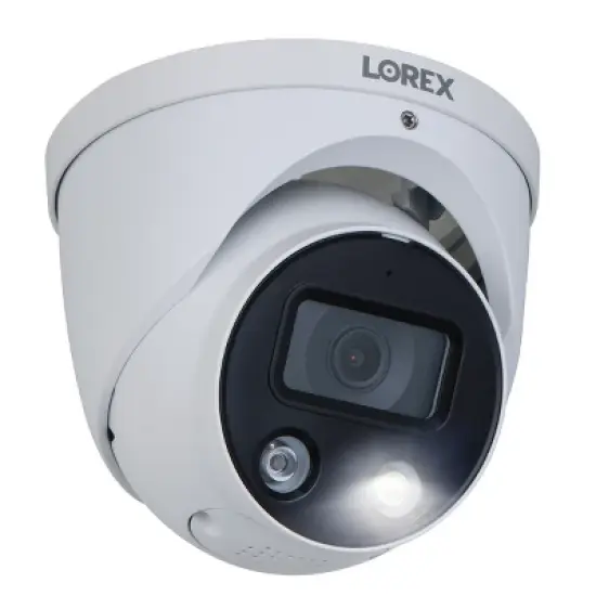 Lorex 4K Ultra HD Wired Analog Indoor/Outdoor Add-on IP Dome Security Camera with Smart Deterrence Plus image {3}