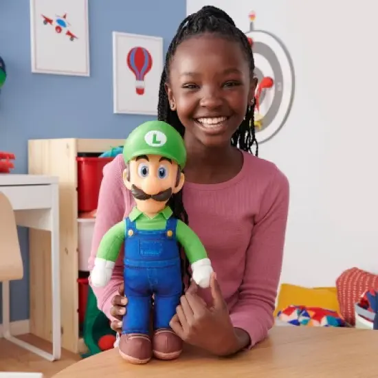 Nintendo The Super Mario Bros. Movie Luigi Poseable Plush image {2}