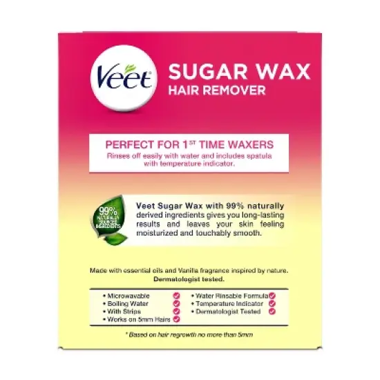 Veet Natural Sugar Waxing Hair Remover image {8}