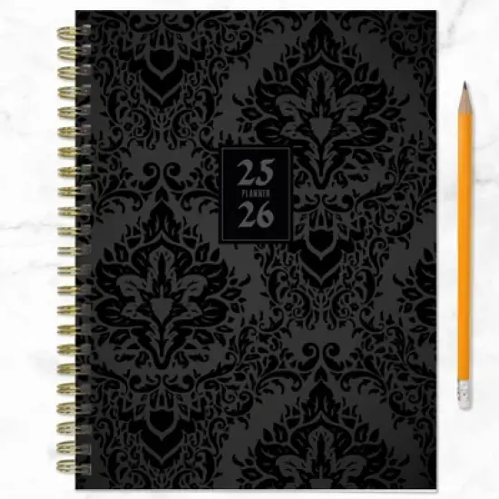 TF Publishing July 2025 - June 2026 Black Velvet Medium Weekly Monthly Planner image {5}