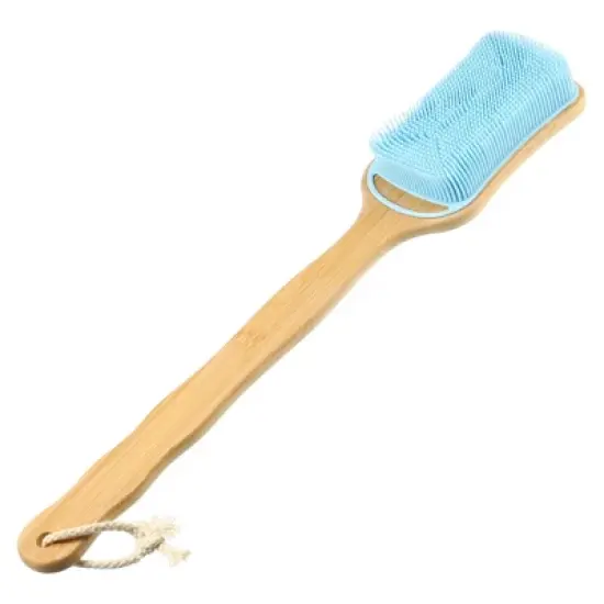 Unique Bargains Double Side Long Handle Bath Brush 17.72" Length 1 Pc image {7}