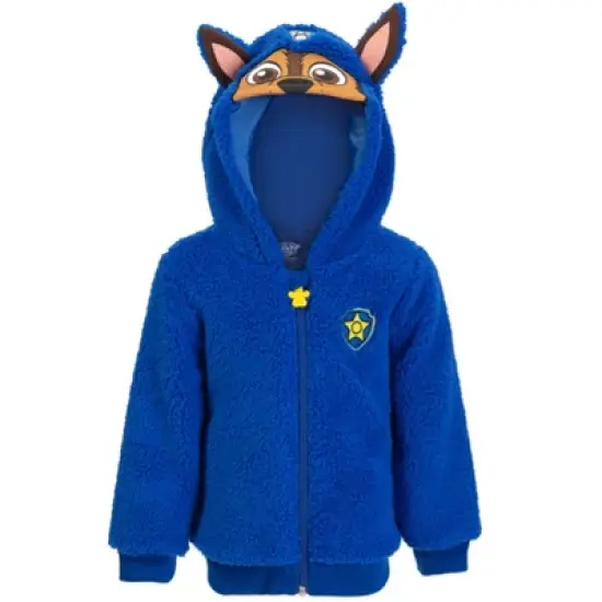Paw Patrol Chase Cozy Faux Shearling Zip Up Cosplay Hoodie Toddler image {3}
