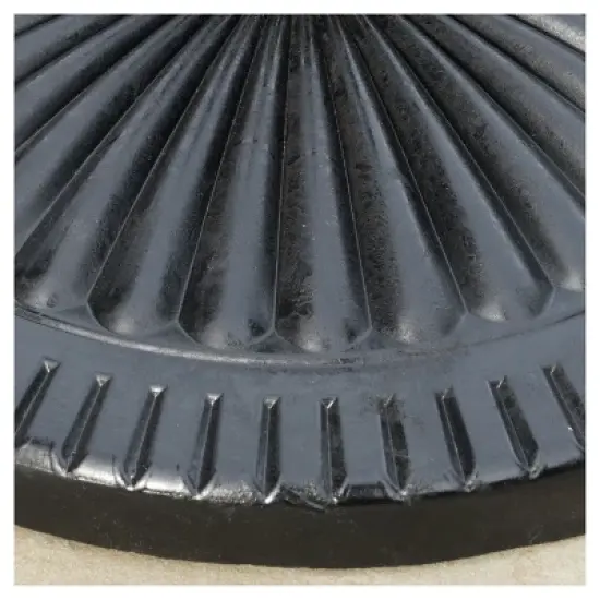 Syros Round Resin and Steel Umbrella Base - Black - Christopher Knight Home image {1}