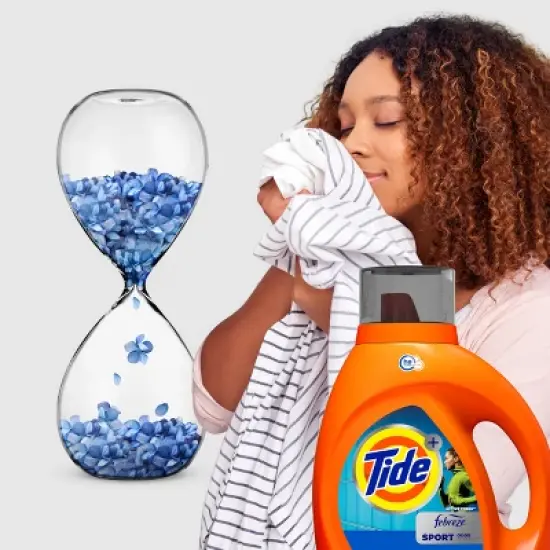 Tide Plus Febreze High Efficiency Liquid Laundry Detergent - Sport Active Fresh image {14}