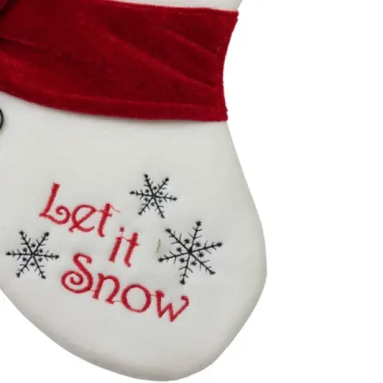 Northlight Embroidered "Let It Snow" Snowman Christmas Stocking - 19" image {2}