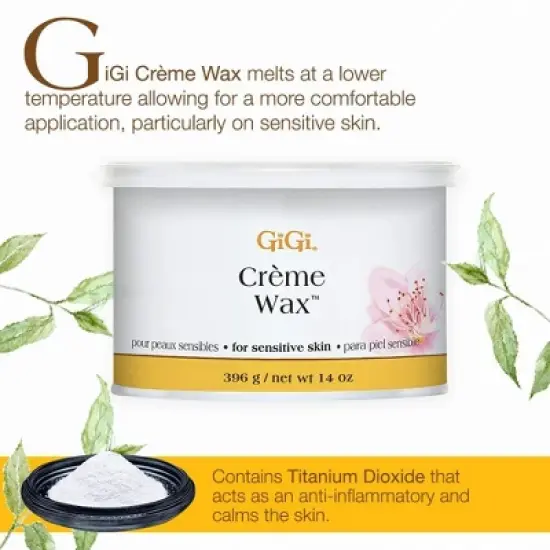 Gigi Creme Wax - for sensitive skin  - 14 oz (PACK OF 2) image {1}