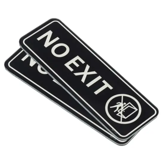 Unique Bargains Acrylic Self-Adhesive Decor Home Business No EXIT Sign image {7}