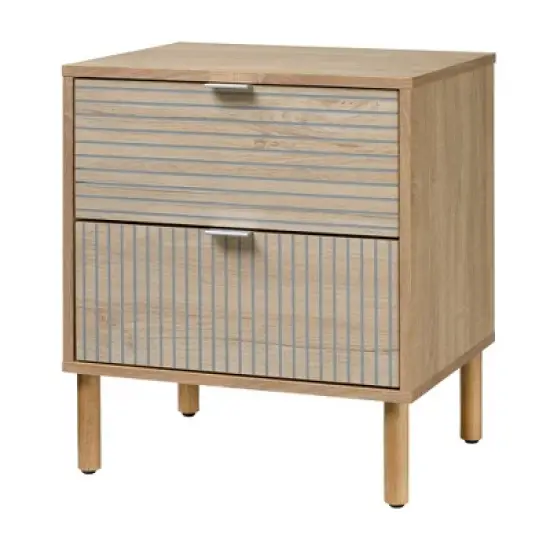 Merk 2 Drawer Nightstand - Sango image {9}