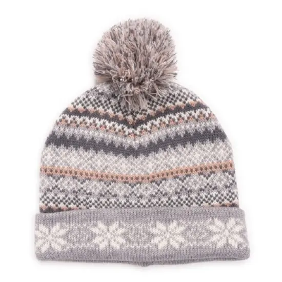 MUK LUKS Women's Patterned Turnback Cuff Slouchie Beanie image {4}