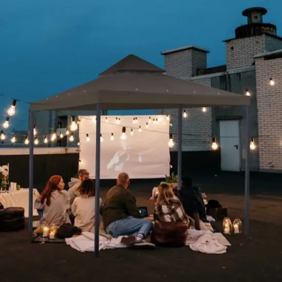 Yescom 137"x137" Gazebo Top Replacement for 2Tier Fit for Y005115T10 Gazebo Cover Patio Garden Outdoor Party Yard Coffee image {7}