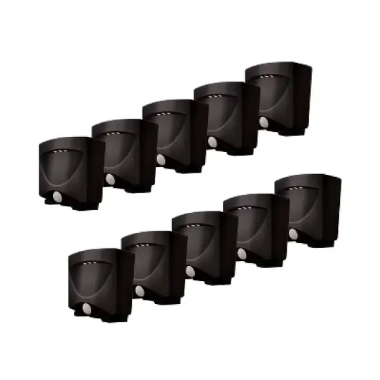 Maxsa Innovations 4pk Battery Powered MotionActivated Outdoor NightLight Dark Bronze: Weather-Resistant LED Lanterns image {2}