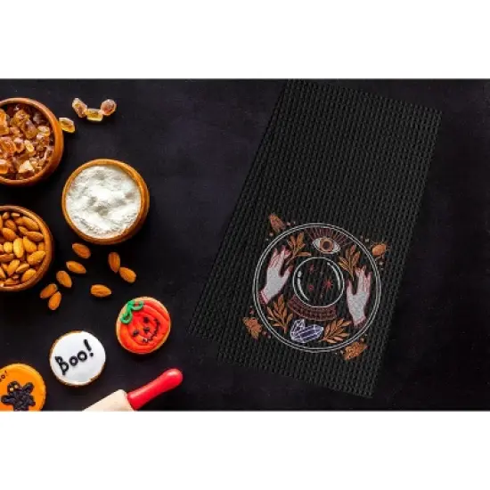 C&F Home Magic Crystal Ball Halloween Embroidered Cotton Waffle Weave Kitchen Towel image {2}