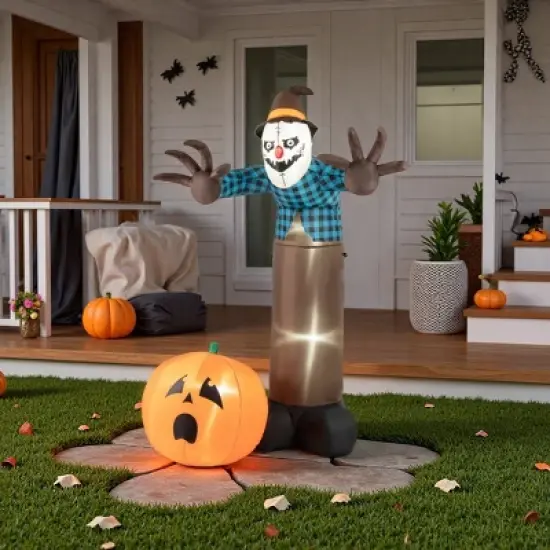 Syemin Decorative Holiday Scene Props Halloween Inflatable Decoration Giant Halloween Inflatable Ghost Decor Party Yard Decoration, Brown, 48"*60"*84" image {4}