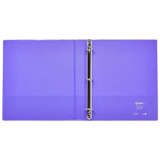 Avery Luxe Collection Durable Holographic 3 Ring Binder, Customizable View Cover, 1 Inch Round Rings, 1 Holographic Violet Binder (03226) image {2}
