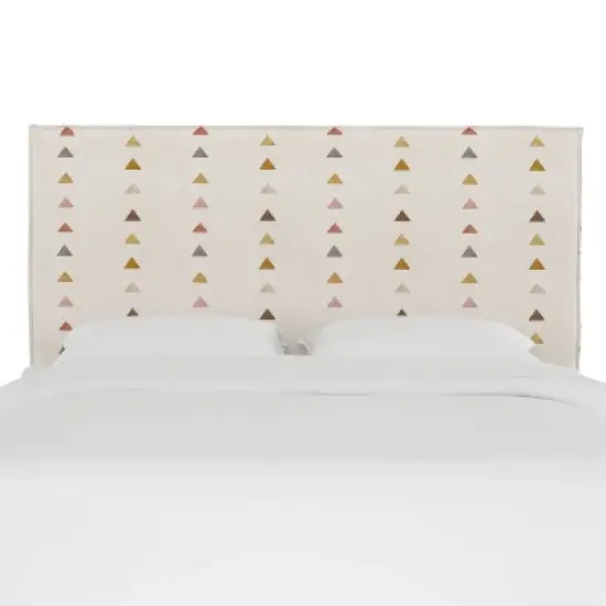 French Seam Slipcover Headboard Peak Mustard - Cloth & Company image {1}