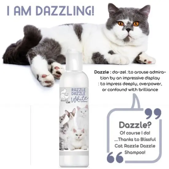 The Blissful Cat Razzle Dazzle White Cat Shampoo image {5}